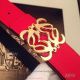 AAA Replica Loewe Red Gentlemen's Leather Belt - Yellow Gold Buckle (3)_th.jpg